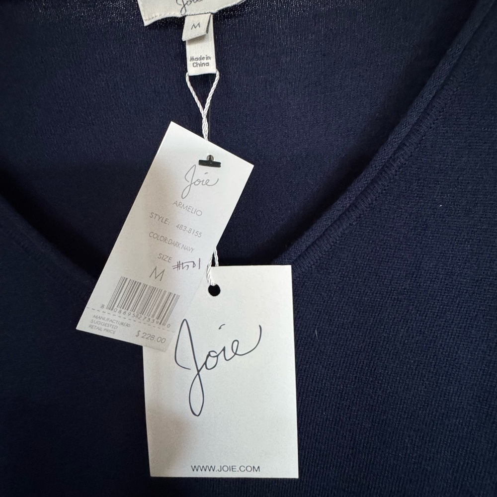 Joie Deep Blue V-Neck Sweater